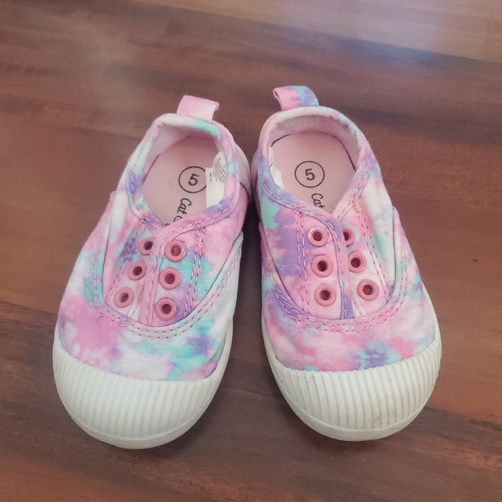 Cat & Jack Pink and Blue Tie-Dye Kids Sneakers